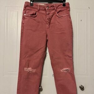 Pilcro and the Letterpress high rise slim distressed